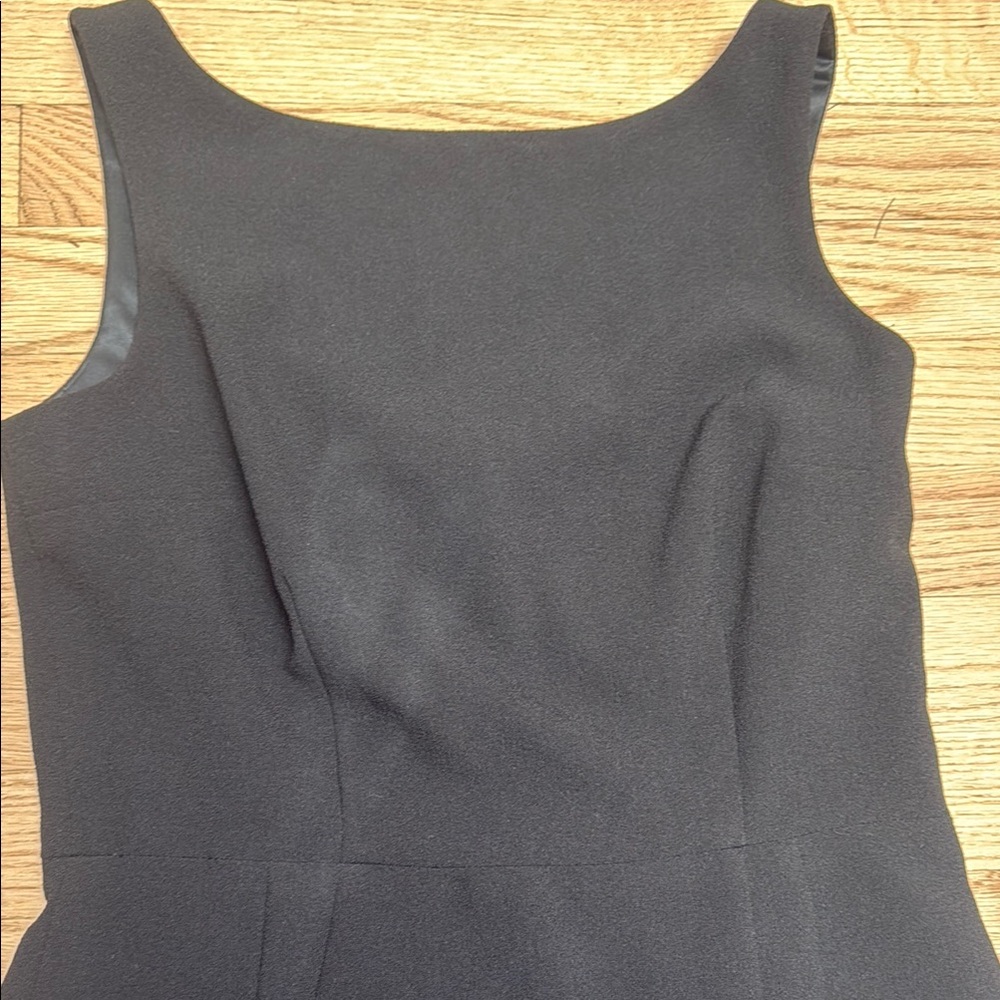 Ribbon Tie back Sleeveless Black Dress - Picture 5 of 5
